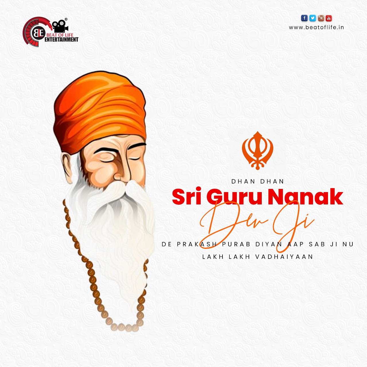 Happy Guru Nanak Jayanti - Beat of Life Entertainment