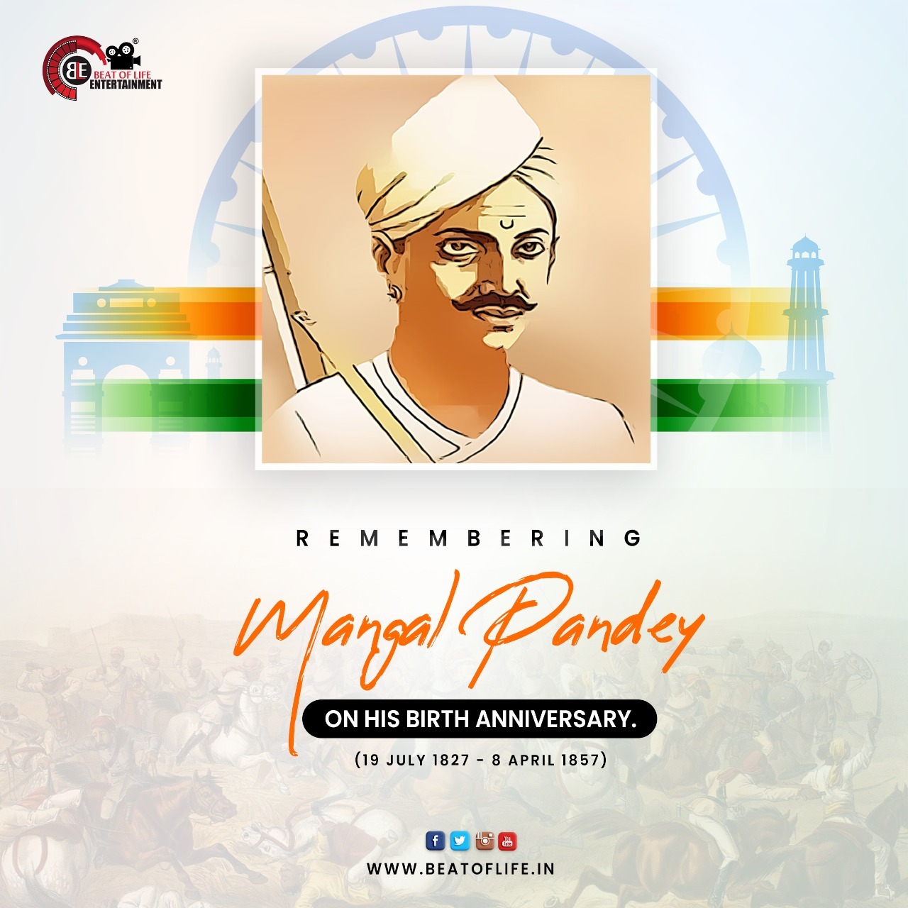 Mangal Pandey Birth Anniversary Wishes
