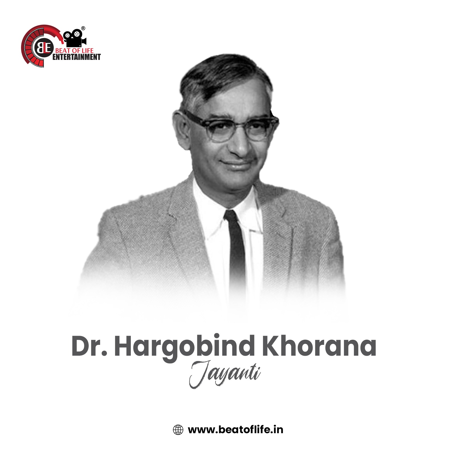 Dr. Har Gobind Khorana Birth Anniversary Wishes - Beat of Life ...