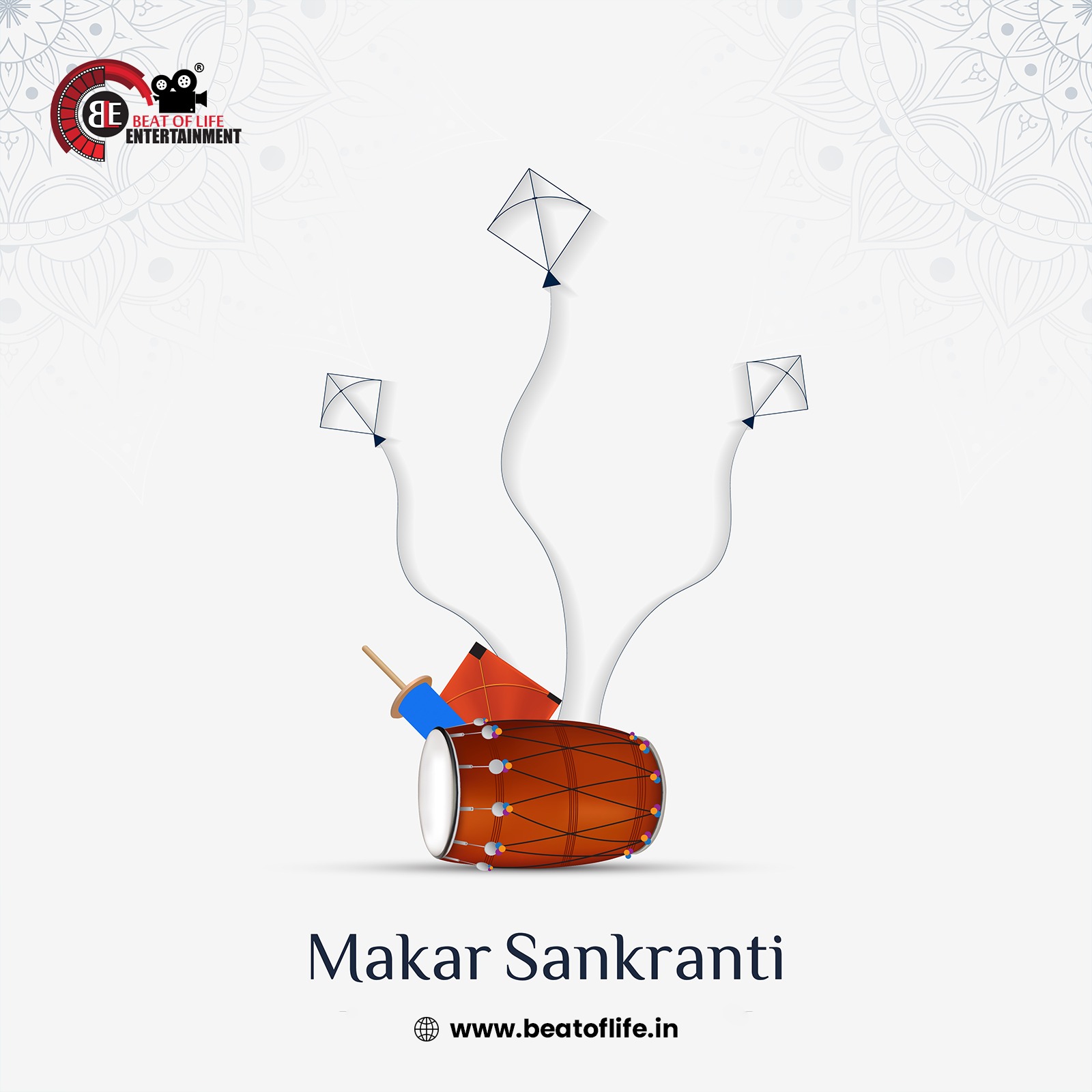 How to draw Kite Flying - Makar Sankranti