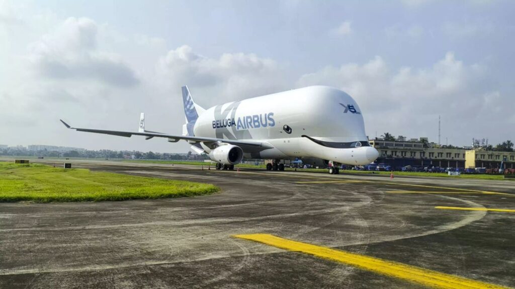 Beluga XL Touches Down at Kolkata Airport for Refueling and Crew Rest